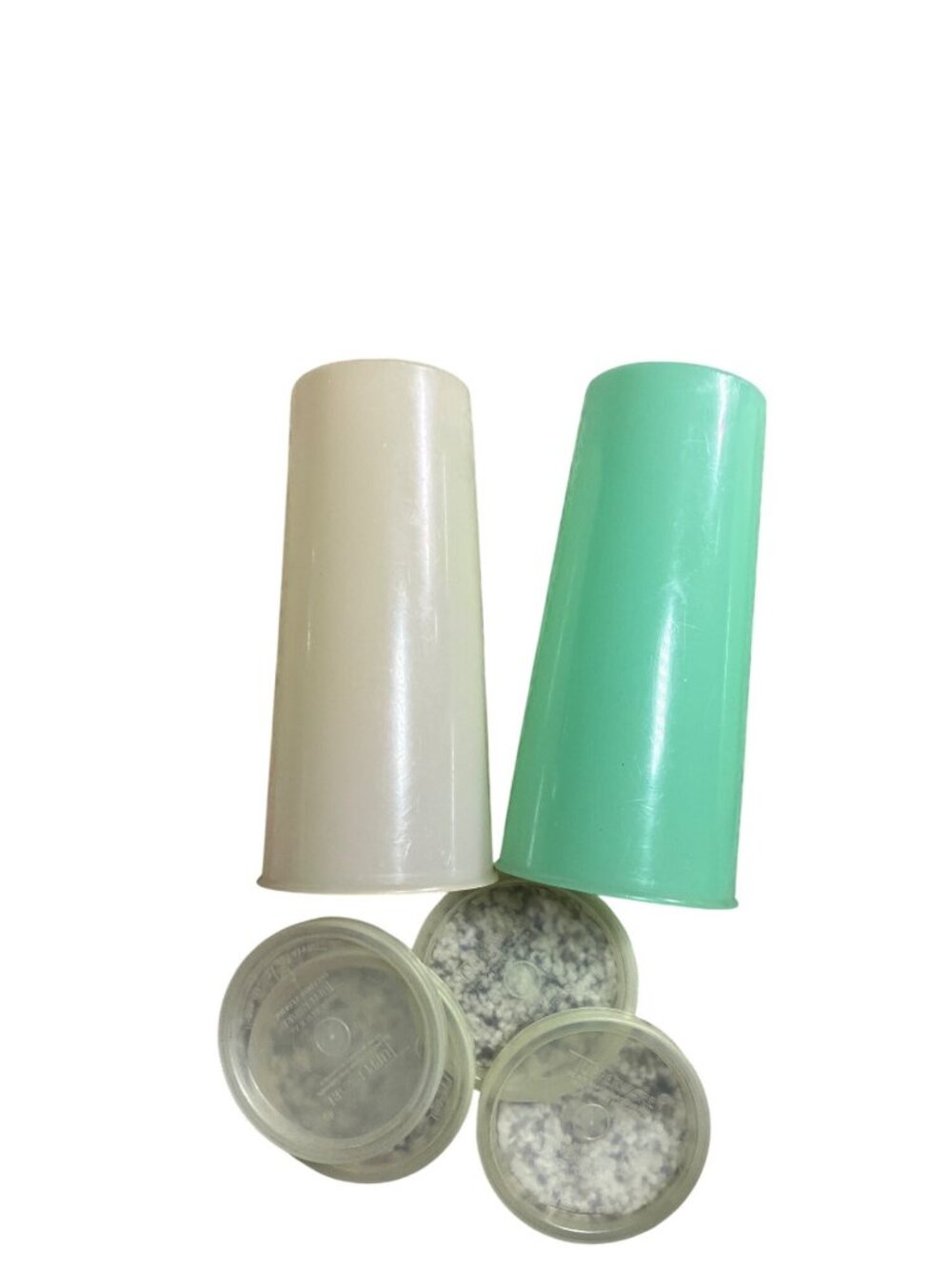 Tupperware Plastic Glasses With Lids Stackable Design Vintage - Picture 12 of 13